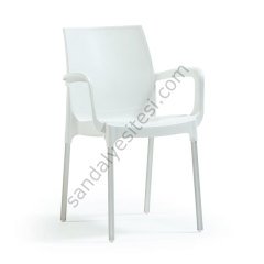 Lermi Alüminyum Ayaklı Kollu Plastik Sandalye