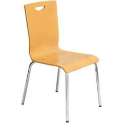 Contra Metal Ayaklı Ahşap Sandalye Sarı