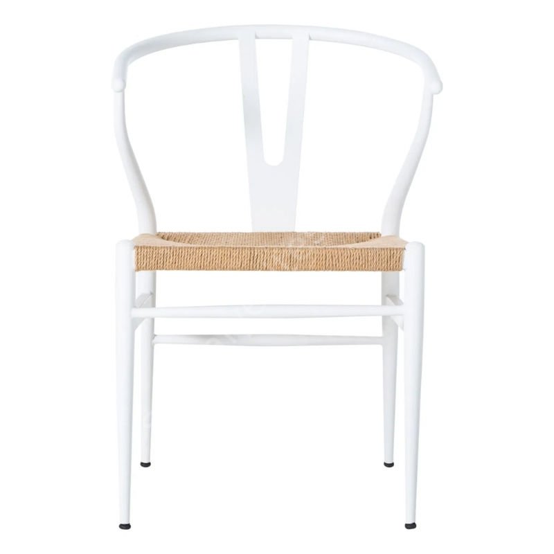Wishbone Hasırlı Thonet Sandalye Beyaz