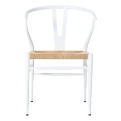 Wishbone Hasırlı Thonet Sandalye Beyaz