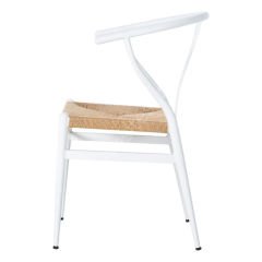 Wishbone Hasırlı Thonet Sandalye Beyaz