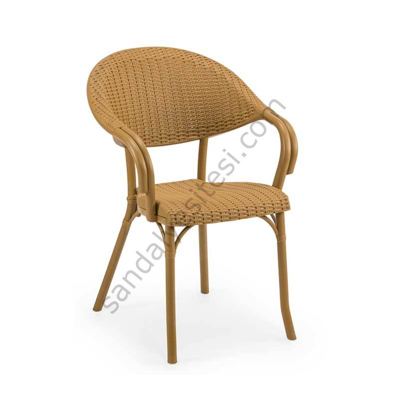 Lusiya Rattan Görünümlü Sandalye Teak