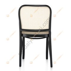 Draf Hazeranlı Thonet Sandalye Siyah