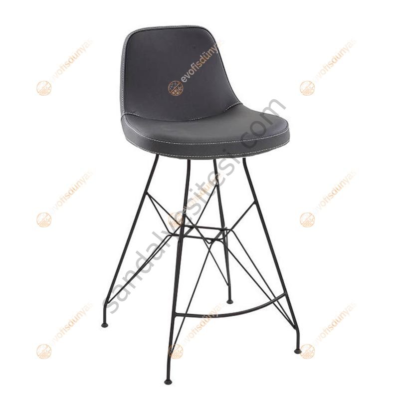 Mini Lodi Siyah Bar Sandalyesi 65 cm
