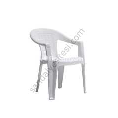 Oscar Plastik Sandalye Kollu Buz Beyaz