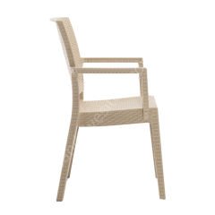 Falkao Kollu Rattan Görünümlü Sandalye Teak