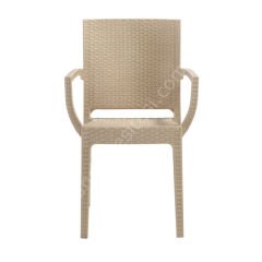Falkao Kollu Rattan Görünümlü Sandalye Teak