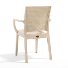 Falkao Kollu Rattan Görünümlü Sandalye Teak