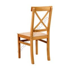 Çapraz Izgaralı Ahşap Sandalye Natural