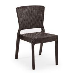 Feyza Rattan Görünümlü Sandalye K.Kahve