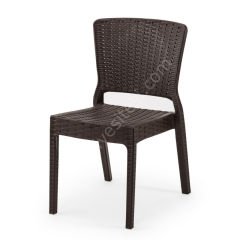 Feyza Rattan Görünümlü Sandalye K.Kahve