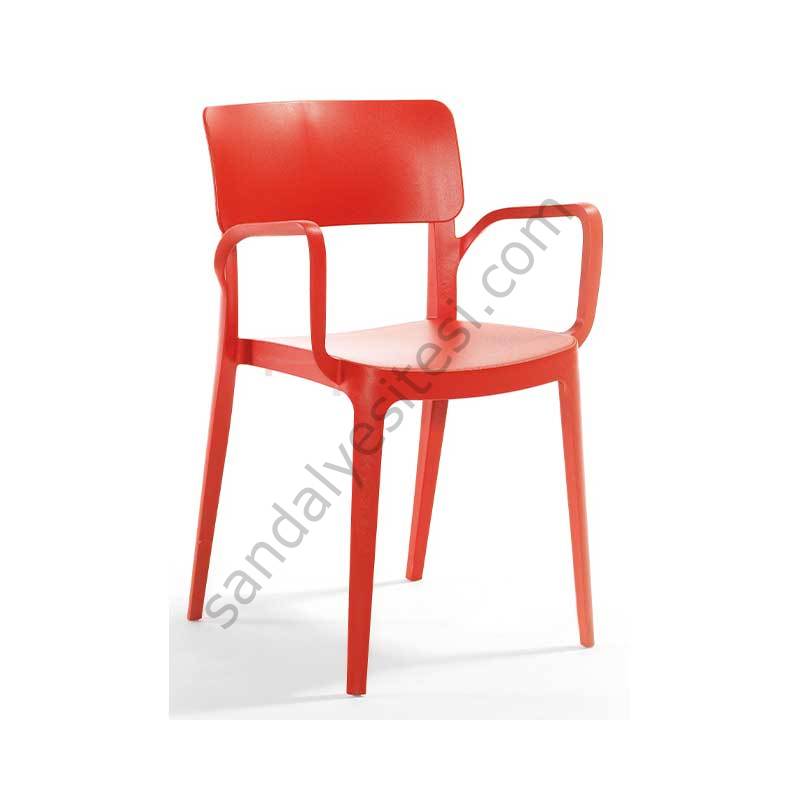 Panor Pp Kollu Sandalye Kırmızı