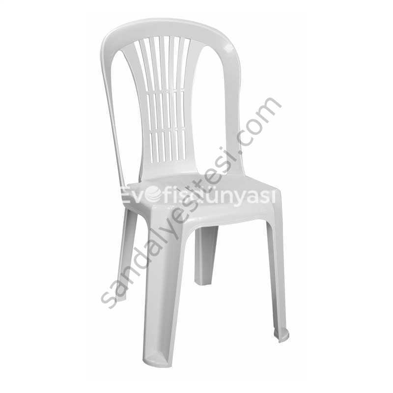 First Kolsuz Plastik Sandalye Beyaz