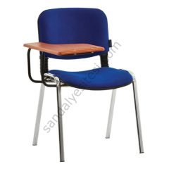 Form Krom Ayaklı Konferans Sandalyesi Mavi