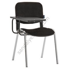 Form Krom Ayaklı Konferans Sandalyesi Siyah