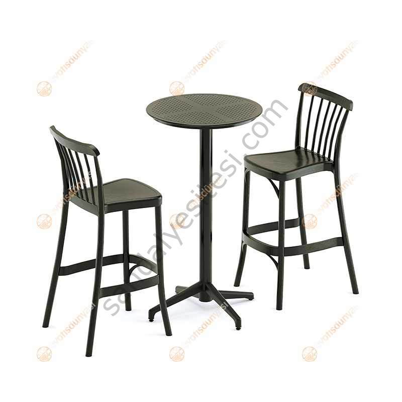 Gabon Katlanır Bistro Masa Takımı