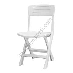Glen Katlanır Plastik Sandalye Beyaz