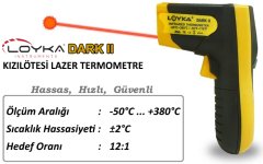 Loyka DARK II Kızılötesi Lazerli Sıcaklık Ölçer