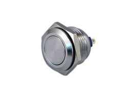 16mm Işıksız Düz Kafa Yaylı Metal Buton