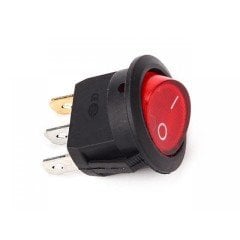 3Pin Yuvarlak On/Off Işıklı Rocker Switch Anahtar