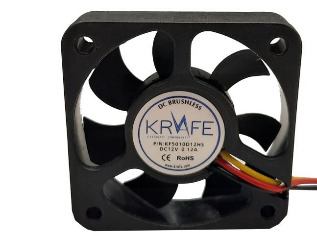 Krafe 50x50x10 12V DC 3 Kablolu Fan