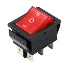 6Pin On-Off-On Geniş Işıklı Rocker Switch Anahtar