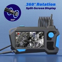 Monitörlü 360 Dönen 5Metre Sert Tel Kablolu Yılan Kamera Boroskop