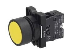 XB2-EA51 Sarı 22mm Plastik Yaylı Buton