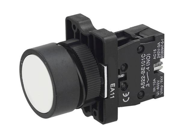 XB2-EA11 Beyaz 22mm Plastik Yaylı Buton