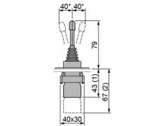 XD2-PA22 2 Yönlü Yaylı Joistik Metal Buton
