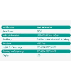 Prolink P-995D+I Sıcak Hava İstasyonu