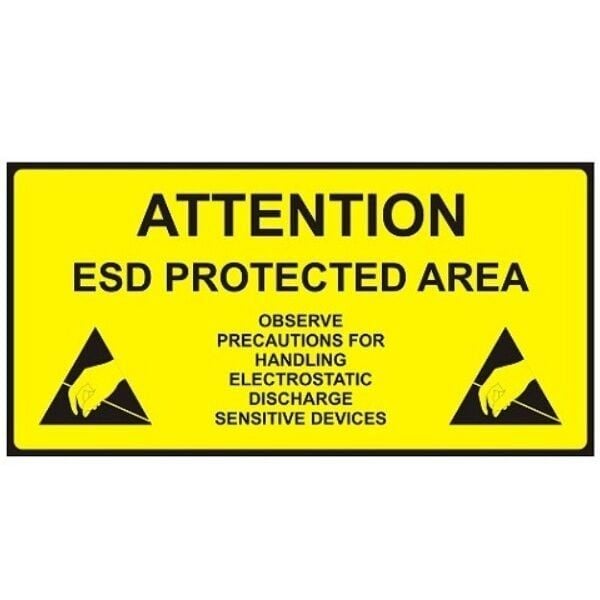 Antistatik ESD Koruma Alanı Tabelası İngilizce