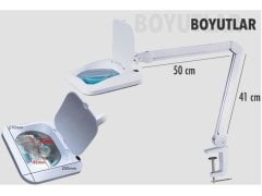 6020 Led Işıklı 5X Dikdörtgen Loop Büyüteç Mercek