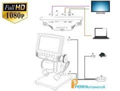 Uzaktan Kumandalı Full HD Dijital Mikroskop
