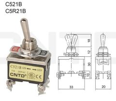 Cntd C521B On-Off 4 Pin Toggle Switch