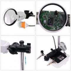MG16129DC Ledli Büyüteçli  Havya Standı