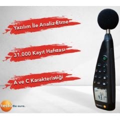 Testo 816-1 Ses Seviyesi Ölçüm ve Kayıt Cihazı Desibelmetre