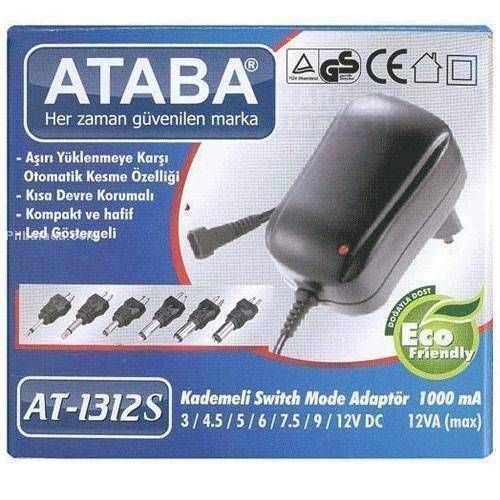 Ataba AT-1312S 3-12V 1AH Switch Mode Adaptör