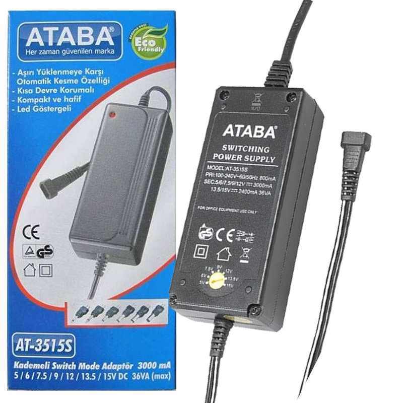 ATABA AT-3515S 3000mA AC/DC Switch Mod Adaptör
