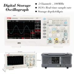 Unit UTD 2102CEX+ 100MHz Çift Kanal Dijital Osiloskop