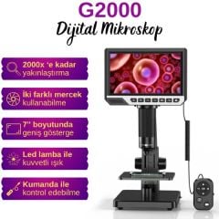 G2000 2000X Ekranlı Dijital Mikroskop