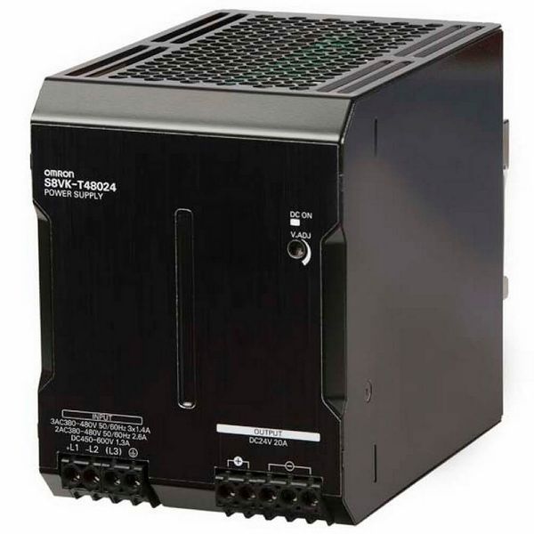 Omron S8VK-T48024 3 Faz 480W 24VDC 20A Ray Tipi Güç Kaynağı