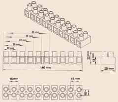 Isıya Dayanıklı Sıra Klemens No: 3 - 10 mm25 Amp, 400 Volt