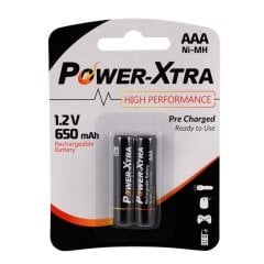 Power-Xtra 1.2V 650 Mah AAA 2'li Şarjlı Kalem Pil
