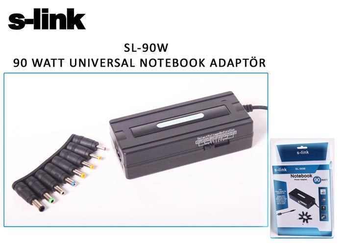 S-Link SL-90W Notebook Adaptör 90W Ayarlı Kademeli
