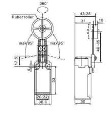 LL8XCK-P149 Plastik Limit Switch