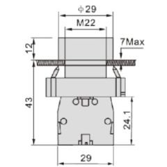 LAY5-BA51 Metal Yaylı Buton