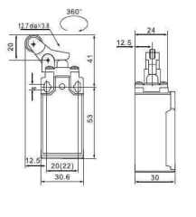 LL8XCK-P127 Plastik Limit Switch