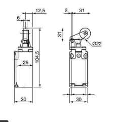 LL8XCK-P128 Plastik Limit Switch