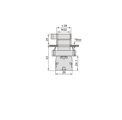 LAY5-BJ53 Yaylı Uzun Mandal Şalter Metal Buton